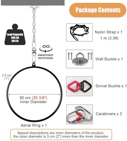 Black Lyral Hoop Set