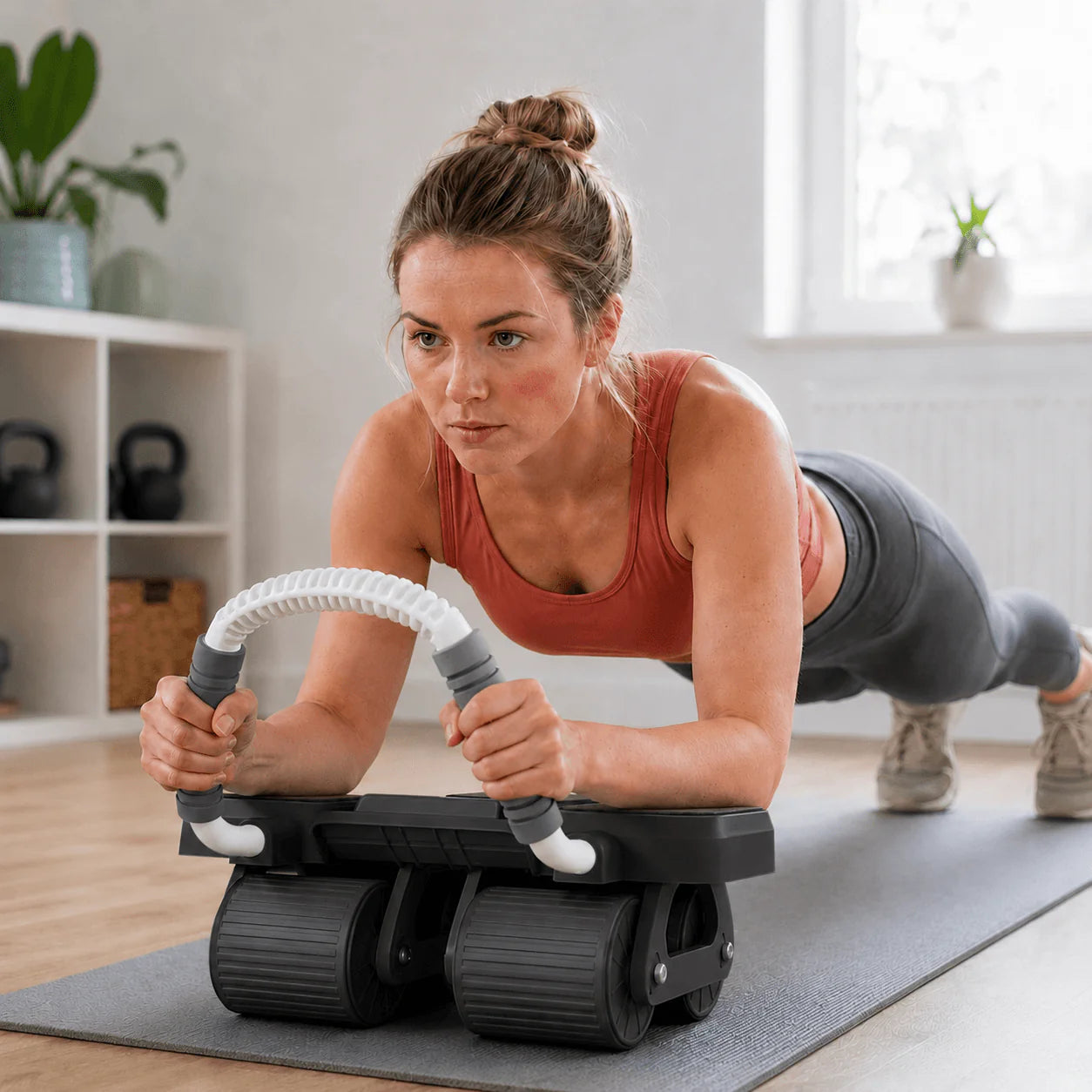 Automatic Rebound Ab Wheel Roller for Core Training
